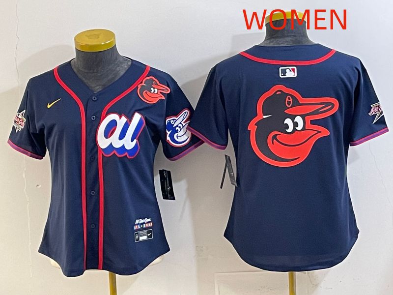 Women 2025 Baltimore Orioles Blank Drak Blue All star Nike MLB Jersey style 06->youth mlb jersey->Youth Jersey